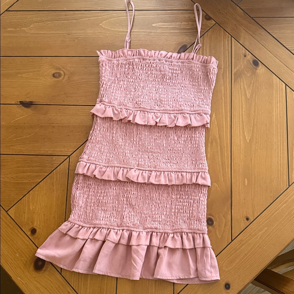 Hello Molly Pink Ruffled Dress